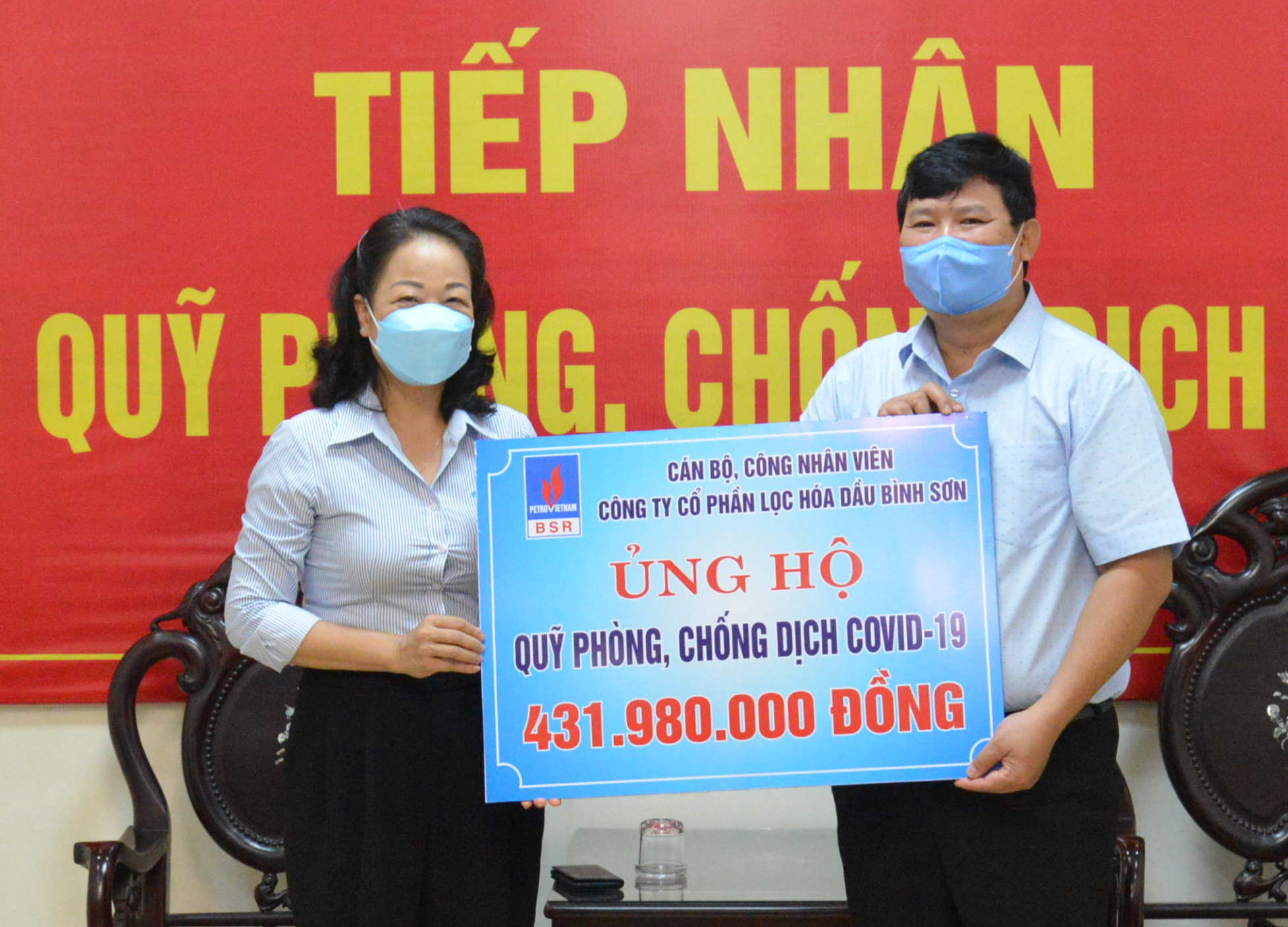 Người lao động BSR chung tay ủng hộ tỉnh Quảng Ngãi chống dịch